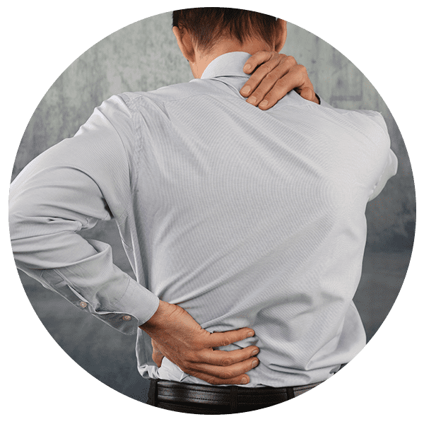 Relief of back pain with posture shirt